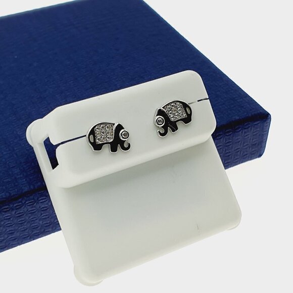 "#925 Sterling Silver CZ Stud Earrings for Women/Girl, US925P1019 - Picture 10 of 11